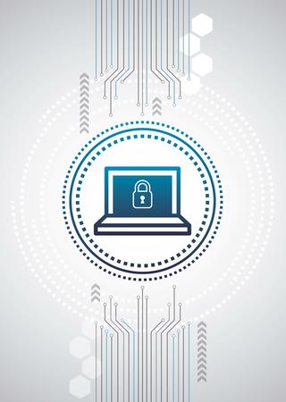 Weißes Bild mit einem Laptop 