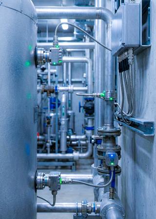 Montage verschiedener IoT-Feldgeräte, Sensoren und Gateways in industrieller Ex-Umgebung.