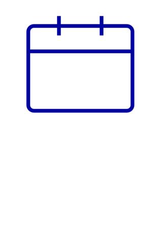 Icon-Darstellung eines Kalenders.