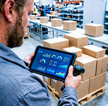  Qualitätscheck in Lieferkette, Scan und Dashboard, stabile Produktion, partnerschaftlich.